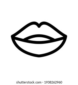 lips icon or logo isolated sign symbol vector illustration - high quality black style vector icons
