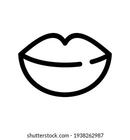 Lippensymbol oder Logo einzeln auf Zeichen, Vektorgrafik - hochwertige Vektorsymbole in schwarzem Stil
