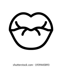 lips icon or logo isolated sign symbol vector illustration - high quality black style vector icons
