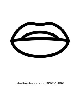 lips icon or logo isolated sign symbol vector illustration - high quality black style vector icons
