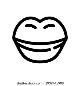 lips icon or logo isolated sign symbol vector illustration - high quality black style vector icons
