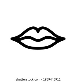 lips icon or logo isolated sign symbol vector illustration - high quality black style vector icons
