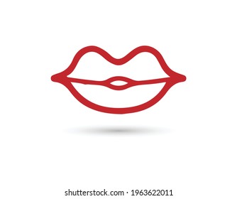 lips icon or logo isolated sign symbol vector illustration