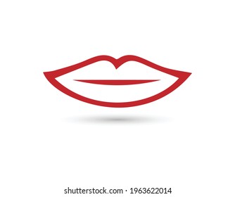 lips icon or logo isolated sign symbol vector illustration
