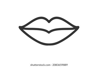 lips icon or logo isolated sign symbol vector illustration - high quality black style vector icons