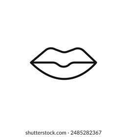 Lippen-Symbol-Logo-Zeichen-Vektorgrafik-Umriss