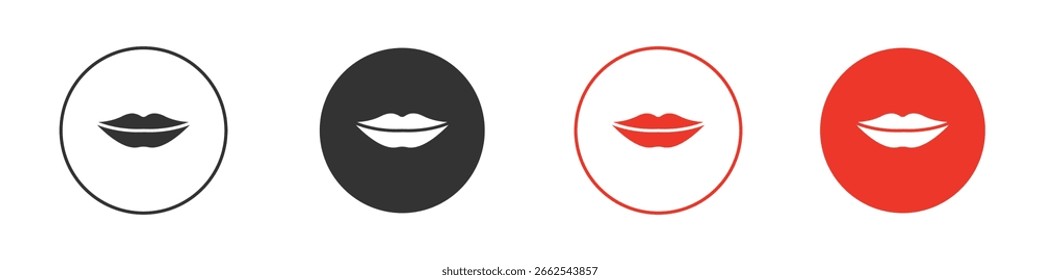 Lips icon for logo, vector sign symbol for design