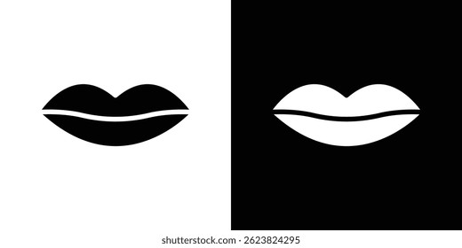 Lippen-Symbol für Logo Web Mobile App UI-Design.