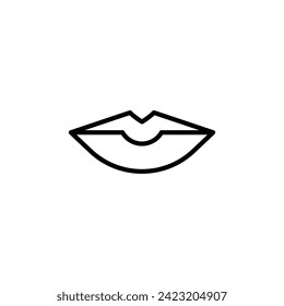 lips icon, mouth icon, cosmetics icon.