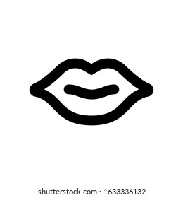 lips icon on white background
