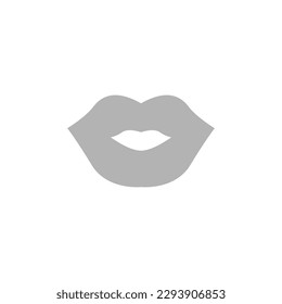icono de labios en un fondo blanco, ilustración vectorial