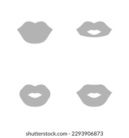 lips icon on a white background, vector illustration
