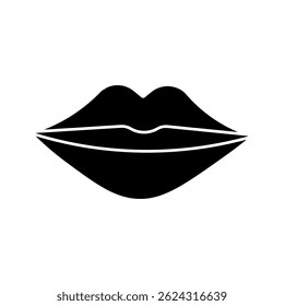 lips icon on white background