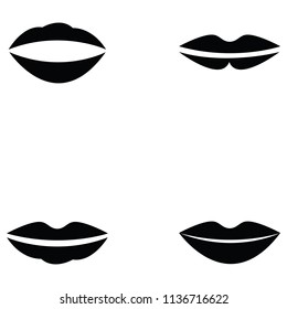 lips icon set