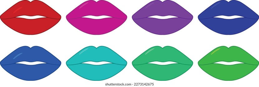 Icono de Lips. Ilustración de labios rojos sexy