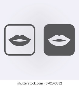 Lips icon set . Vector illustration