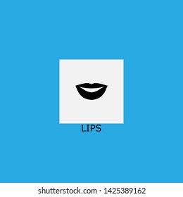 lips icon sign signifier vector