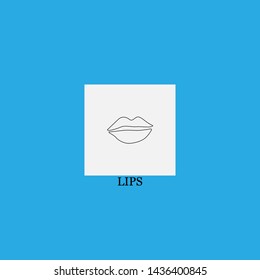 lips icon sign signifier vector