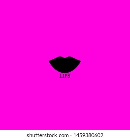lips icon sign signifier vector