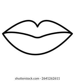 Lips icon simple flat icon vector symbol