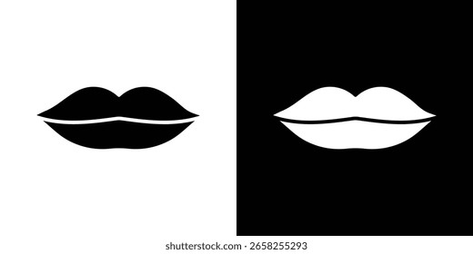 Colección de símbolo de icono de labios. Vector plano ilustración de stock.