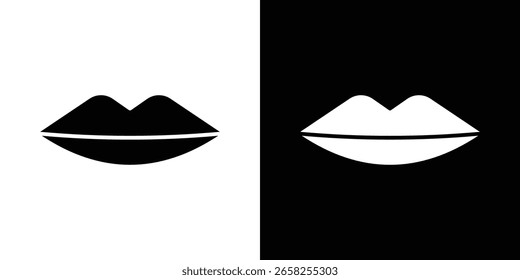 Lips icon symbol collection. Flat vector stock illustration.