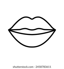 Lips icon. symbol for mobile concept and web design color editable