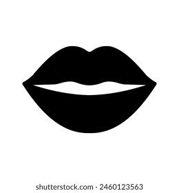 Lips icon. symbol for mobile concept and web design color editable
