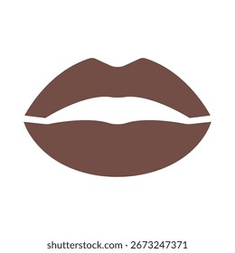 Icono de los labios. símbolo para el concepto móvil y Ilustración vectorial editable del color del Diseño web