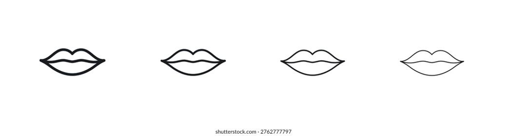 Lips icon symbol. Modern, simple line stroke collection