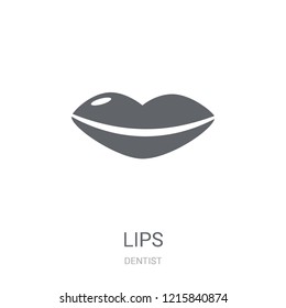 Lips icon. Trendy Lips logo concept on white background from Dentist collection. Suitable for use on web apps, mobile apps and print media.
