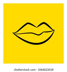 lips icon vector