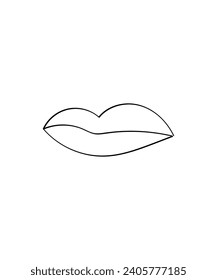 icono de labios, icono de mejor línea vector.