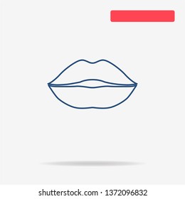 Lips icon. Vector concept illustration for design.
