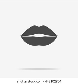 Lips icon. Vector concept illustration for design.