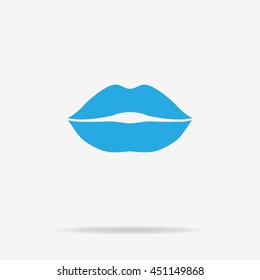 Lips icon. Vector concept illustration for design.