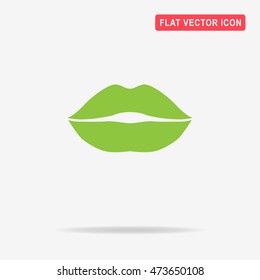 Lips icon. Vector concept illustration for design.