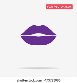 Lips icon. Vector concept illustration for design.