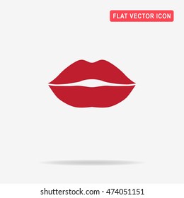 Lips icon. Vector concept illustration for design.