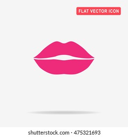 Lips icon. Vector concept illustration for design.