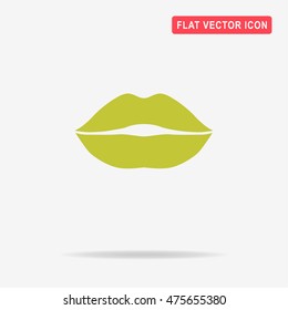 Lips icon. Vector concept illustration for design.