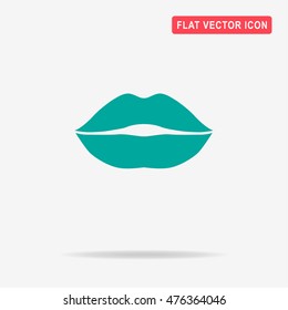 Lips icon. Vector concept illustration for design.