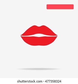 Lips icon. Vector concept illustration for design.