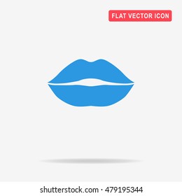 Lips icon. Vector concept illustration for design.