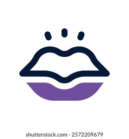 lips icon. vector dual tone icon for your website, mobile, presentation, and logo design.