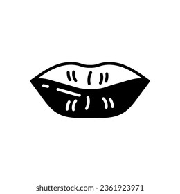 Lips icon in vector. Illustration