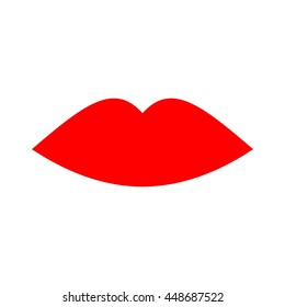 Lips icon. Vector illustration.