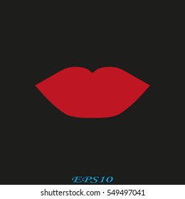 lips, icon, vector illustration eps10
