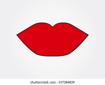 lips, icon, vector illustration eps10