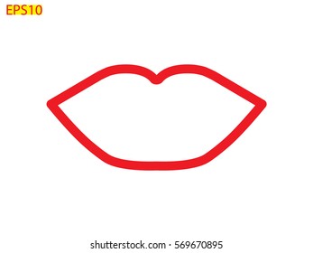 lips, icon, vector illustration eps10